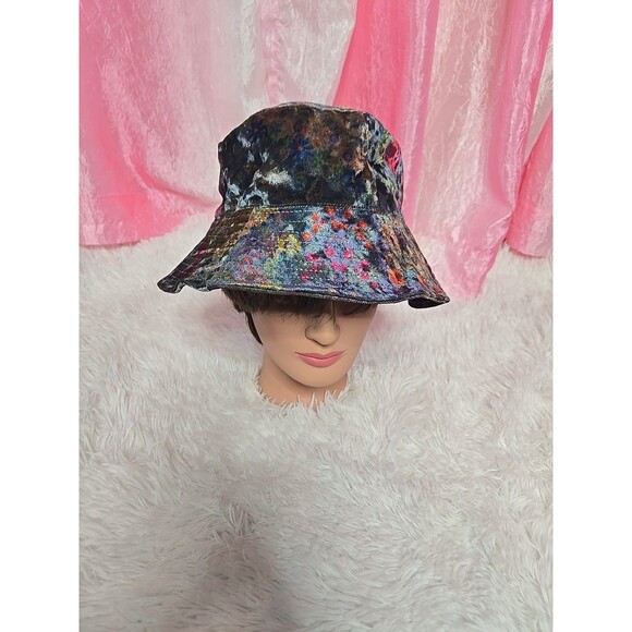 Natural Life Floral Velvet Sherpa Lined Boho Festival Bucket Hat One Size - Picture 4 of 10